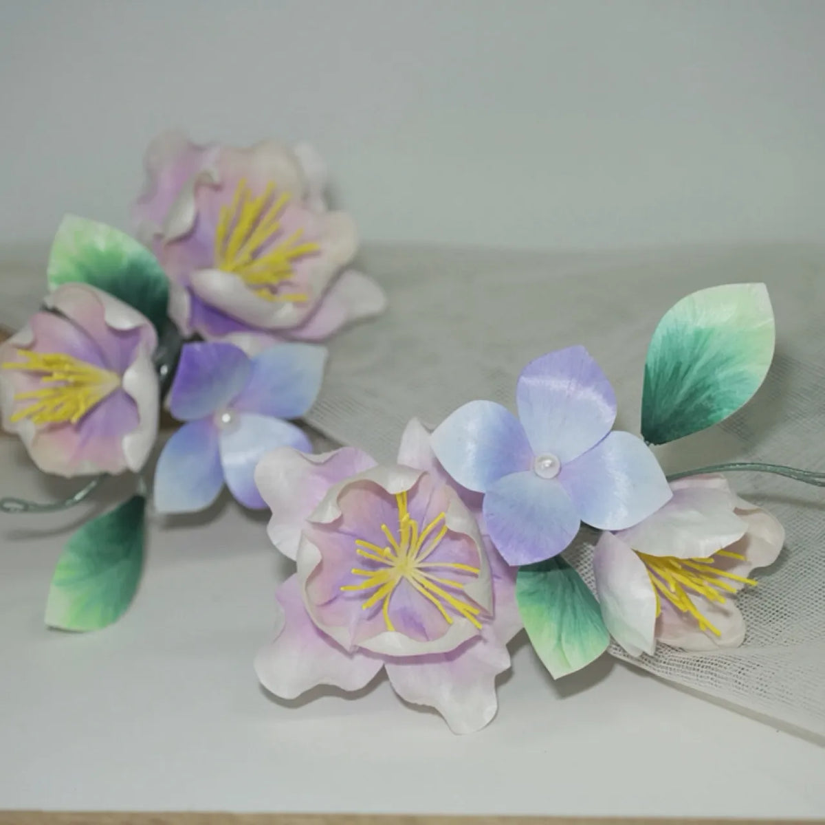 Handmade Chinese Ronghua Wooden Hairpin – Purple Peony Velvet Flower, Vintage Hanfu Hair Accessory